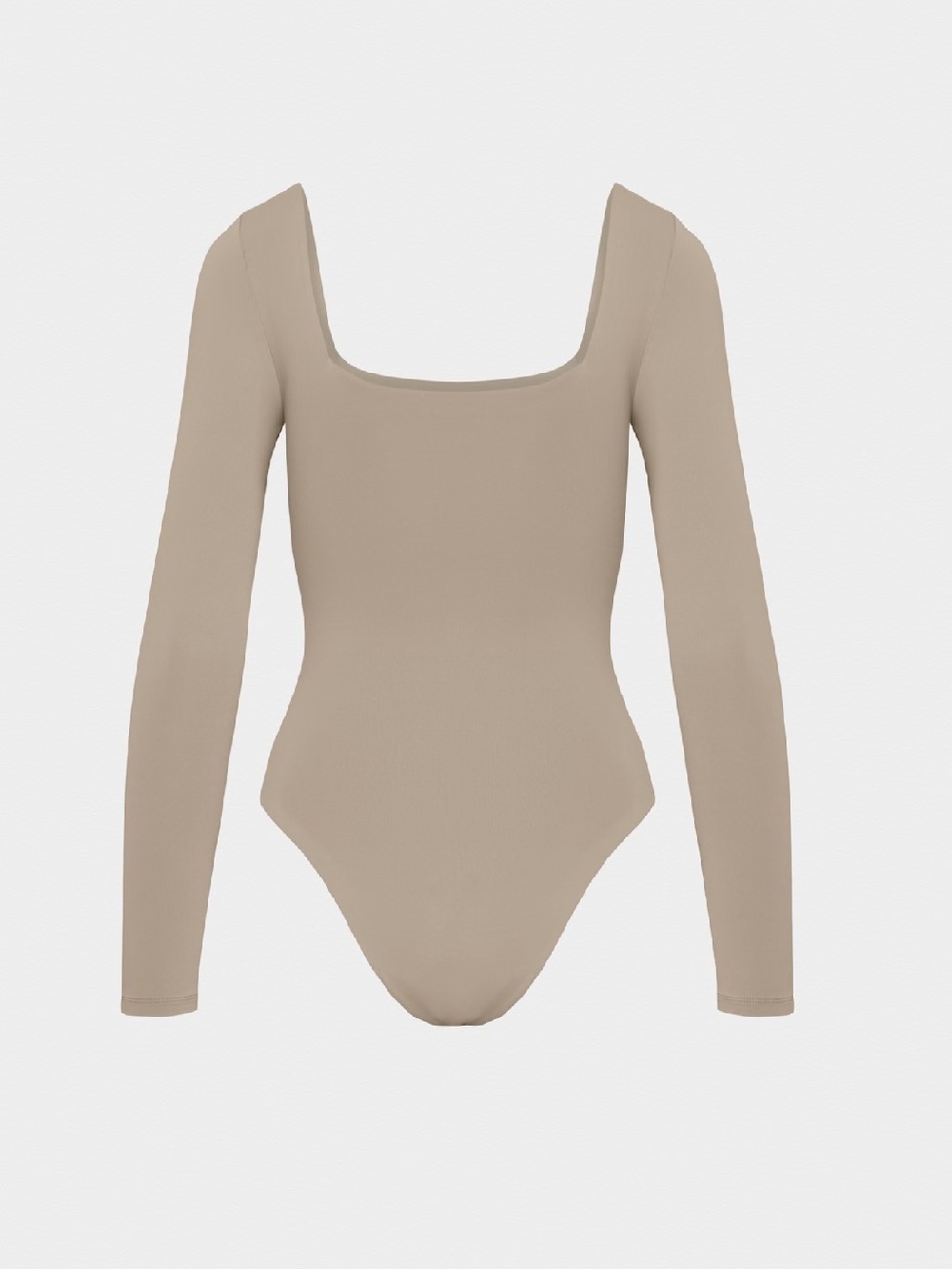 ARITZIA BABATON Contour Square Neck Long sleeve Bodysuit in Nude Beige Medium